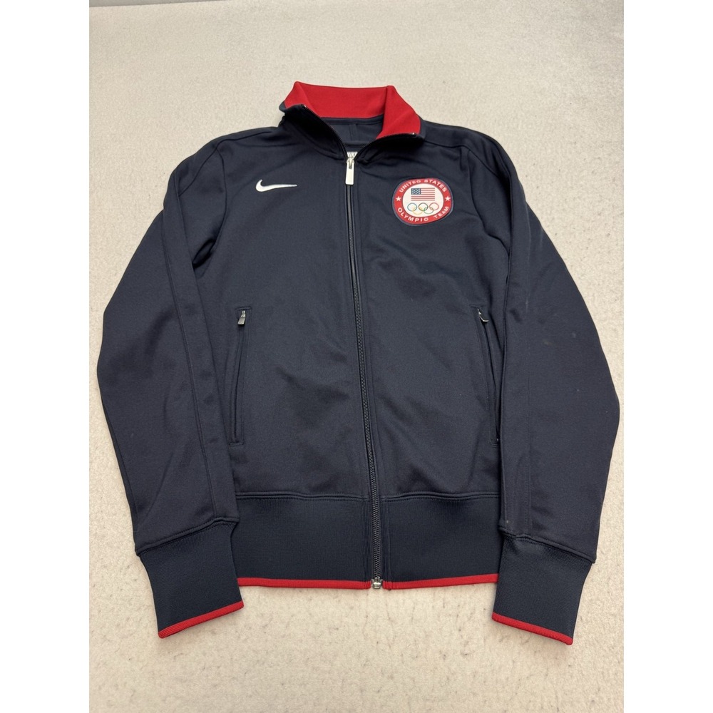 USA Olympic Team Jacket Womens 2012 Medium Blue Nike Sportswear Full Zip